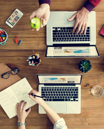 Laptop Technology Corporate Business Teamwork Branding Concept